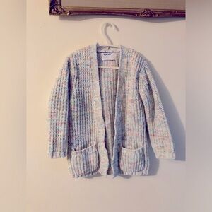 Old Navy Rainbow Knit Cardigan Toddler Sweater Spring Pastel Cardigan Size 4T